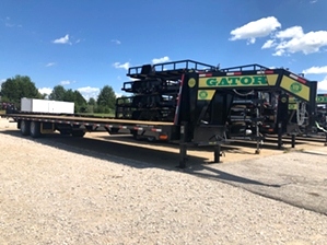 Gooseneck Trailer Fourty Foot Flatbed  Gooseneck Trailer Fourty Foot Flatbed. Dual tandem with slide out ramps 
